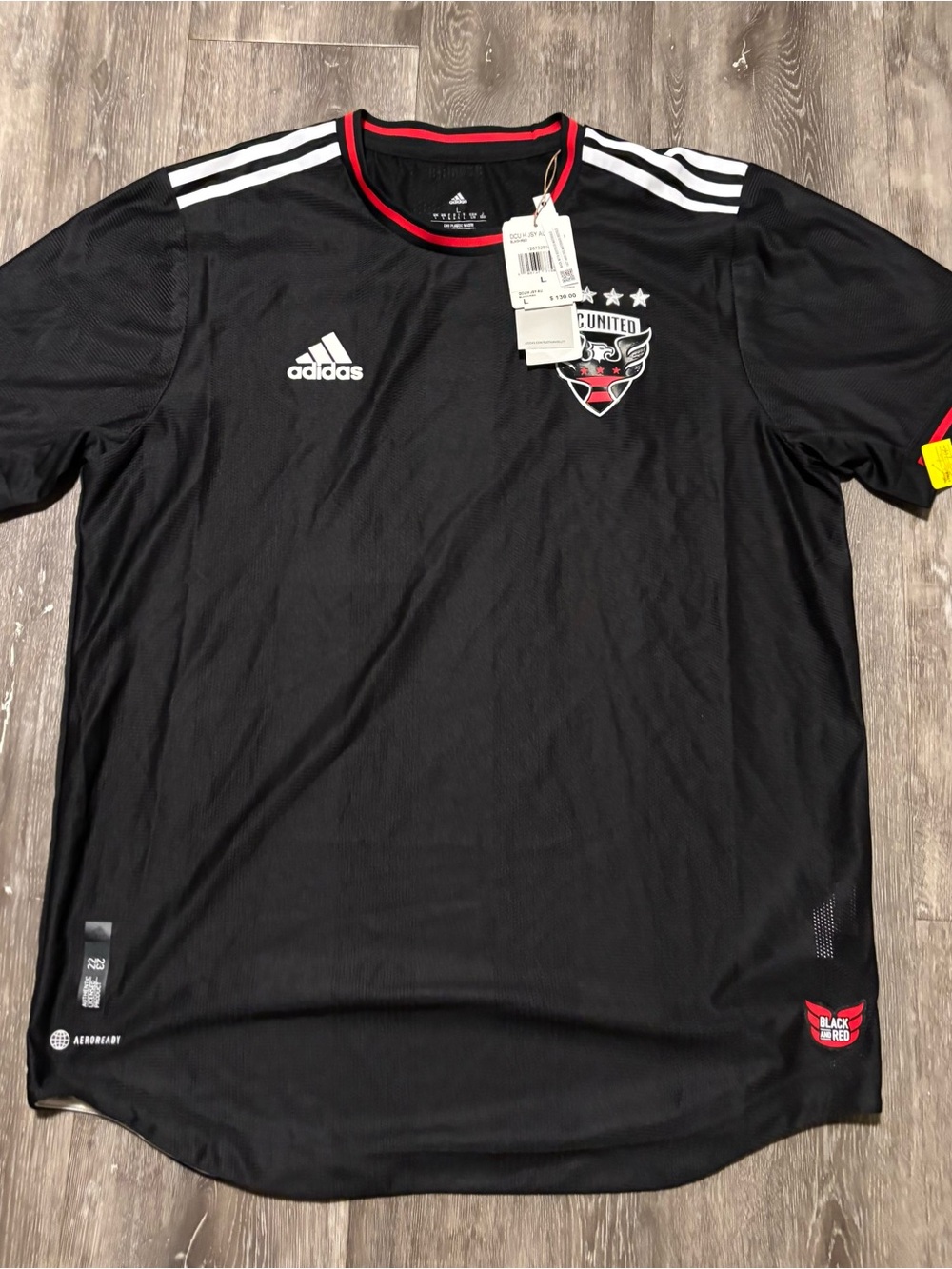 Adidas D.C. United 22/23 Authentic Mens Home Soccer Jersey size L Brand New